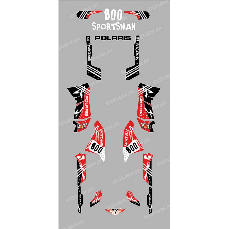 Kit de decoració Carrer Vermell - IDgrafix - Polaris 800 Esportista -idgrafix