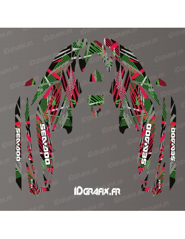 Kit décoration Lineup Full Edition (Rouge/Vert) - pour Seadoo GTI (après 2020)