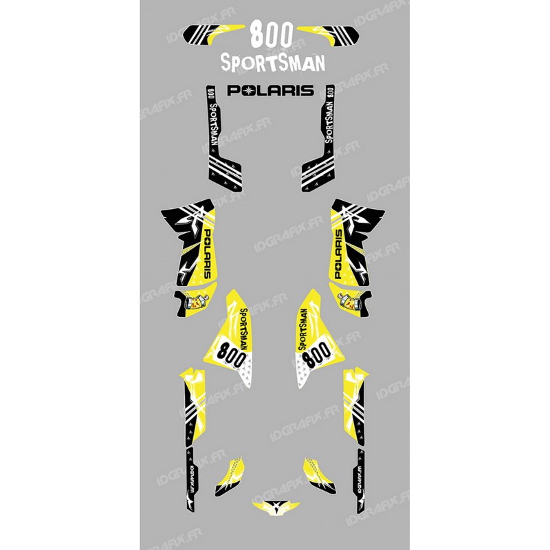Kit de decoració Carrer Groc - IDgrafix - Polaris 800 Esportista -idgrafix
