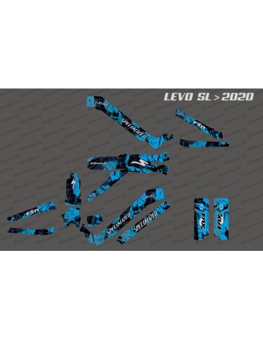 Kit deco Brush Edition complet (blau) - Specialized Levo SL (després del 2020) -idgrafix