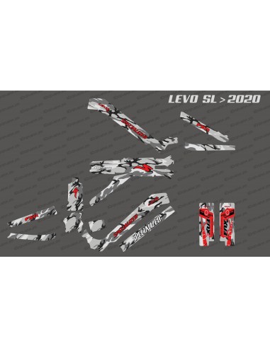 Kit deco Camo Edition Full (Gray / Red) - Specialized Levo SL (after 2020)