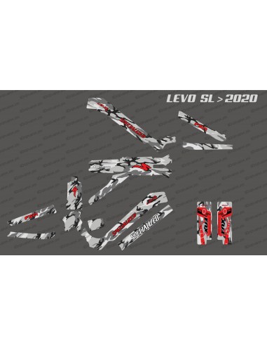 Kit deco Camo Edition Full (Grigio / Rosso) - Specialized Levo SL (dopo il 2020)