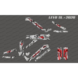Kit deco Camo Edition complet (gris / vermell) - Levo SL especialitzat (després del 2020) -idgrafix