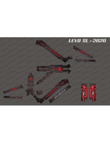 Kit deco Carbon Edition complet (vermell) - Levo SL especialitzat (després del 2020) -idgrafix