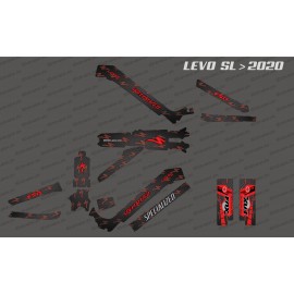 Kit deco Carbon Edition complet (vermell) - Levo SL especialitzat (després del 2020) -idgrafix