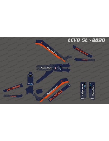 Kit déco TroyLee Edition Full (Bleu/Orange) - Specialized Levo SL (après 2020)