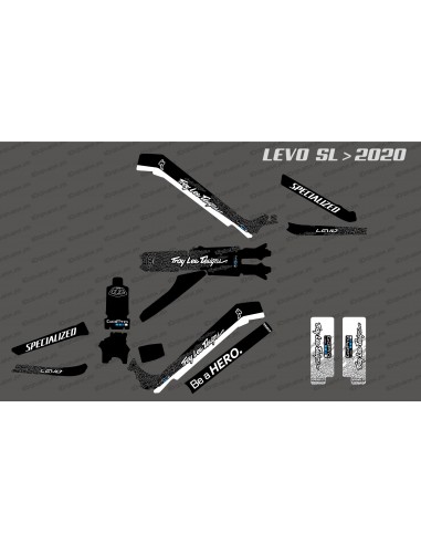Kit deco TroyLee Edition complet (negre / blanc) - Levo SL especialitzat (després del 2020) -idgrafix
