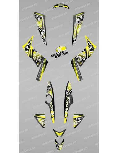 Kit décoration Tribal Jaune - IDgrafix - Kymco 250 KXR/Maxxer