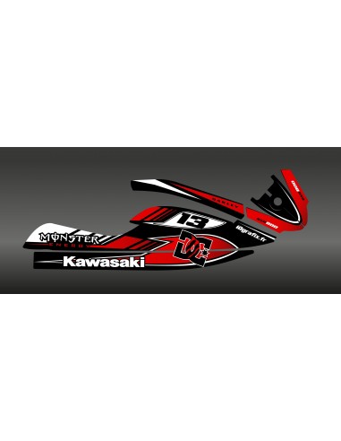 Kit décoration 100% Perso DC Rouge pour Kawasaki SXR 800