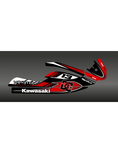 Kit dekor 100% Perso DC Rot für Kawasaki SXR 800