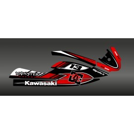 Kit decoración 100% Perso DC Rojo para Kawasaki SXR 800 -idgrafix