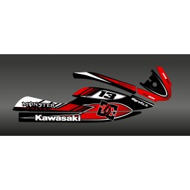 Kit decoration 100% Perso DC Red for Kawasaki SXR 800 - IDgrafix