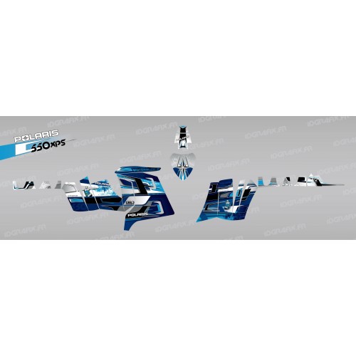 Kit dekor-Peaks (Blau) - IDgrafix - Polaris 550 XPS