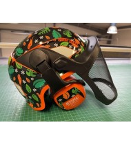 Pegatina Edición Flores (Verde / Naranja) - Casco STIHL