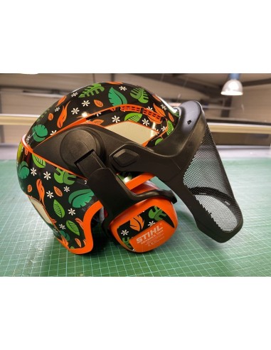 Sticker Flores edition (Green / Orange) - STIHL Helmet