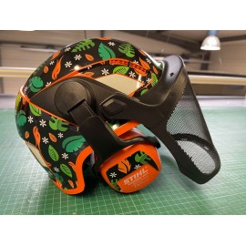 Aufkleber Flores Edition (Grün / Orange) - STIHL Helm