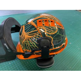 Aufkleber Abstrakte Ausgabe (Grün / Orange) - STIHL Helm