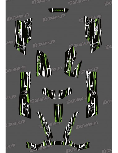 Kit Déco Perso Monster Edition Vert/Blanc - Kymco 550 / 700 MXU