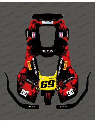 Pegatina edición Monster (Rojo) - Robot cortacésped Husqvarna AUTOMOWER PRO 520/550