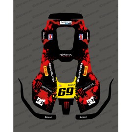Sticker Monster edition (Red) - Husqvarna AUTOMOWER PRO 520/550 robot mower