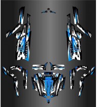 Kit decorazione Monster Edition FULL (Bianco / Blu) - Idgrafix - CF Moto ZForce