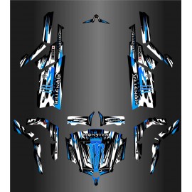Kit de decoración de Monster Edition FULL (Blanco / Azul) - Idgrafix - CF Moto ZForce -idgrafix