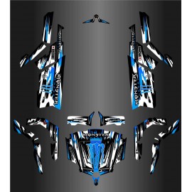 Kit dekor Monster Edition FULL (Weiß / Blau) - Idgrafix - CF Moto ZForce