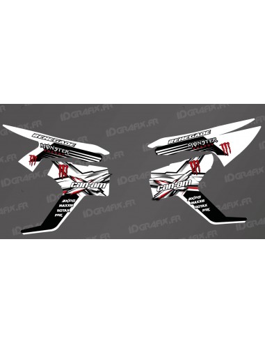 Kit decoration Monster Series - Partial Lat (Red / White) - IDgrafix - Can Am Renegade