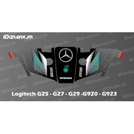 Mercedes F1 Edition Decal - Logitech Simulator Steering Wheel G25-27-29-920-923-idgrafix