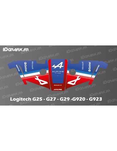 Alpine F1 Edition Decal - Logitech Simulator Steering Wheel G25-27-29-920-923