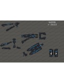 Kit deco Carbon Edition complet (blau) - Levo especialitzat (després del 2022)