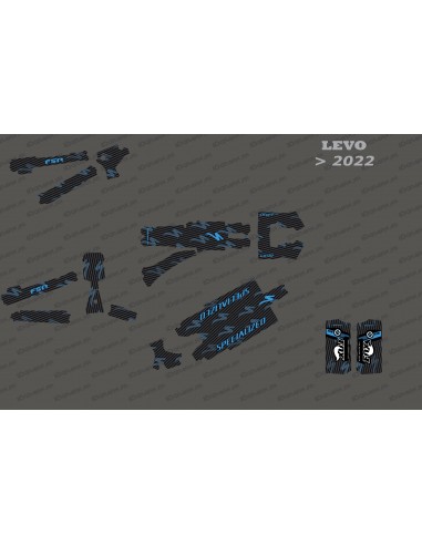 Kit deco Carbon Edition complet (blau) - Levo especialitzat (després del 2022) -idgrafix