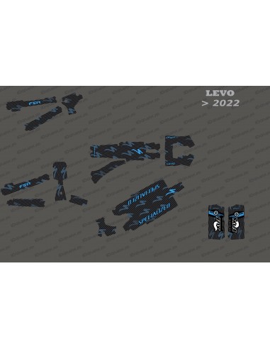 Kit deco Carbon Edition complet (blau) - Levo especialitzat (després del 2022) -idgrafix