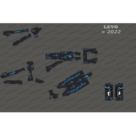 Kit deco Carbon Edition complet (blau) - Levo especialitzat (després del 2022) -idgrafix