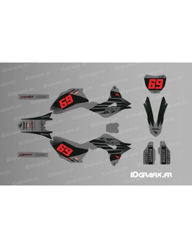 Kit décoration CRF Factory (Noir/Gris) - Honda CR/CRF 125-250-450