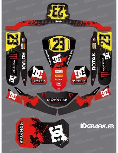 Kit deco Monster Edition (Rosso) per Karting KG FP7