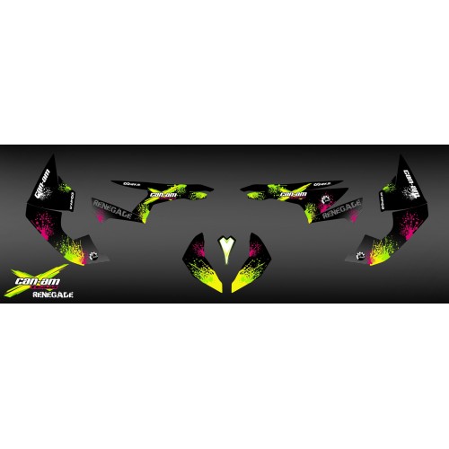 Kit decoration Yellow Splash Series - IDgrafix - Can Am Renegade - IDgrafix