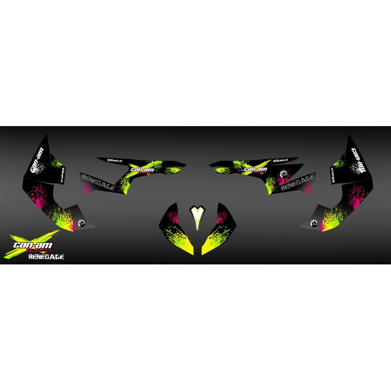 Kit décoration Yellow Splash Séries - IDgrafix - Can Am Renegade-idgrafix