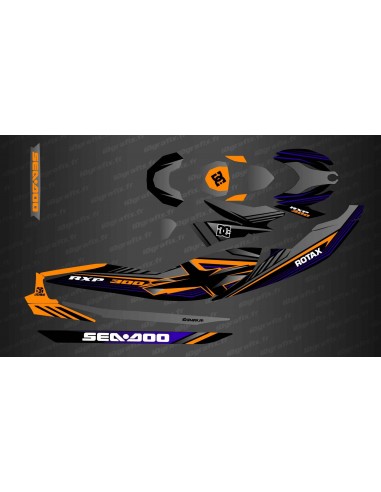 Kit dekor Factory Edition (Orange Grey) für Seadoo RXP-X 300 (nach 2021)