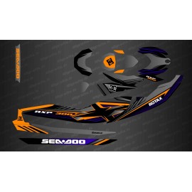 Kit dekor Factory Edition (Orange Grey) für Seadoo RXP-X 300 (nach 2021) -idgrafix