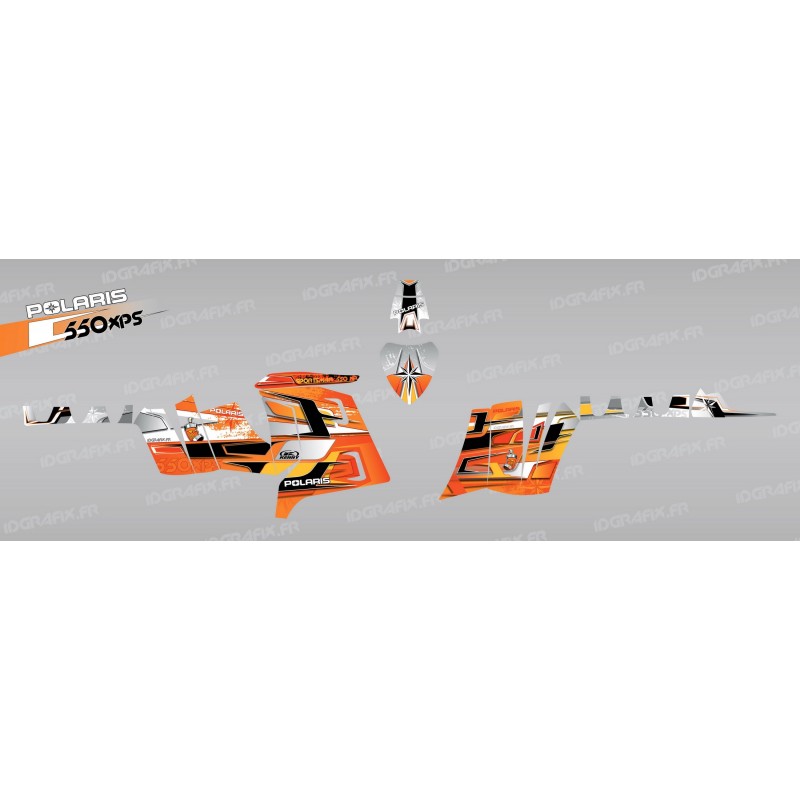 Kit décoration Pics (Orange) - IDgrafix - Polaris 550 XPS-idgrafix
