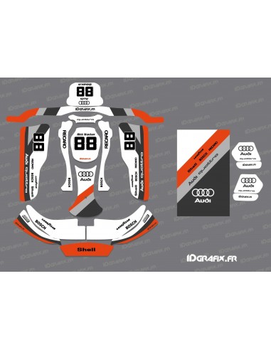 Grafik-Kit Audi-Serie für Karting CRG Rotax 125