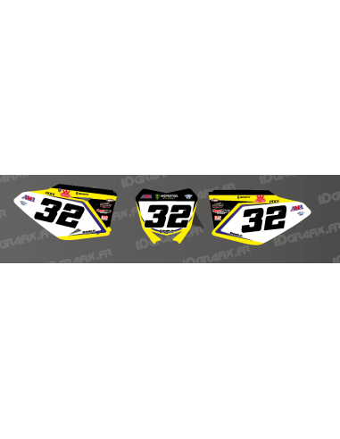 Kit decoration Plate Number Stewart Replica - Suzuki RM/RMZ