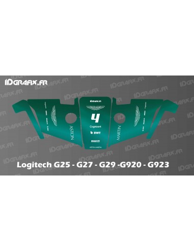 Adhesiu de l'edició d'Aston Martin F1 - Volant del simulador de Logitech G25-27-29-920-923 -idgrafix