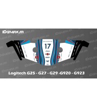 Etiqueta engomada de la edición de Martini F1 - Volante del simulador de Logitech G25-27-29-920-923