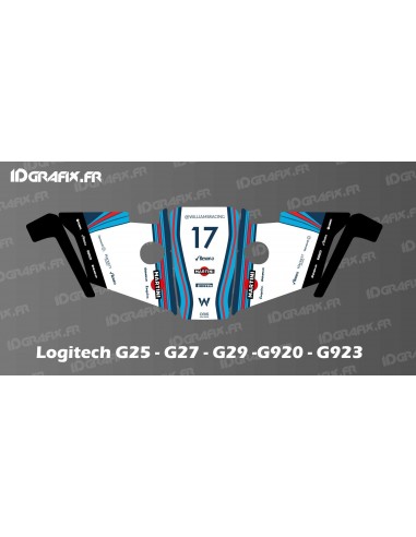 Sticker Martini F1 Edition - Volant Simulateur Logitech G25-27-29-920-923