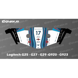 Etiqueta engomada de la edición de Martini F1 - Volante del simulador de Logitech G25-27-29-920-923 -idgrafix