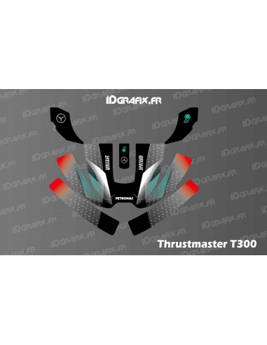 Mercedes F1 Edition Sticker - Thrustmaster T300 Simulator Steering Wheel