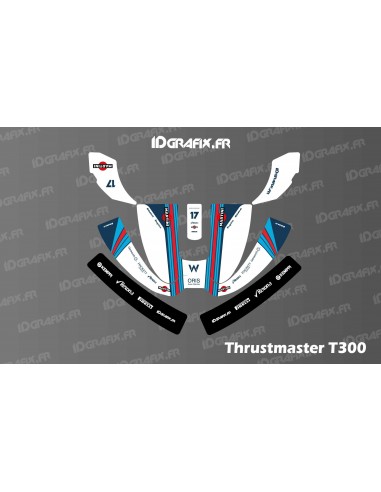 Martini F1 Edition Sticker - Thrustmaster T300 Simulator Steering Wheel