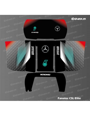 Mercedes F1 Edition Aufkleber - Fanatec CSL Elite-Simulator-Lenkrad